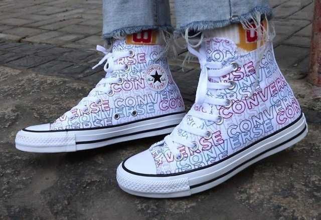Converse Chuck Tailor All Star Wordmark Print Hi. Новые.