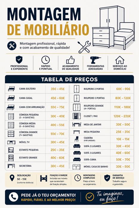Biscates e mudanças