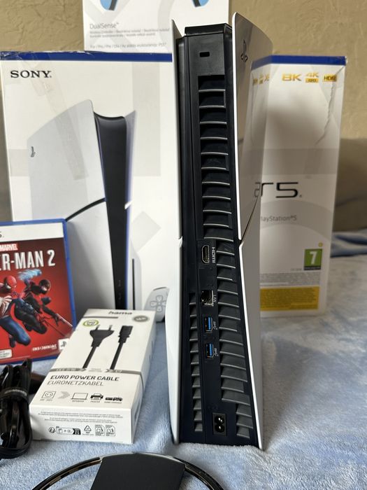 SONY PlayStation 5 PS5 1TB D Chassis SLIM + 2x DualSense + Spider-Man 2