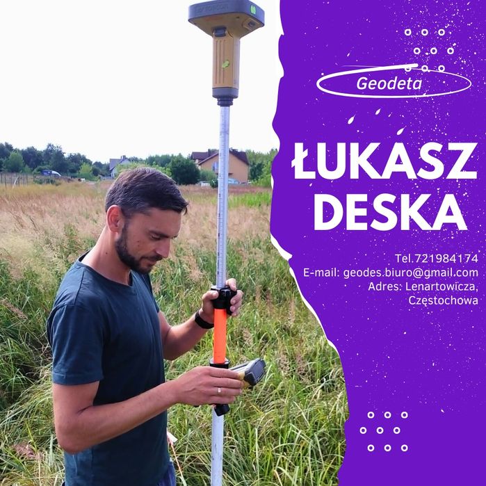 Geodeta Częstochowa pomiar mapa usługi geodezyjne inwentaryzacja
