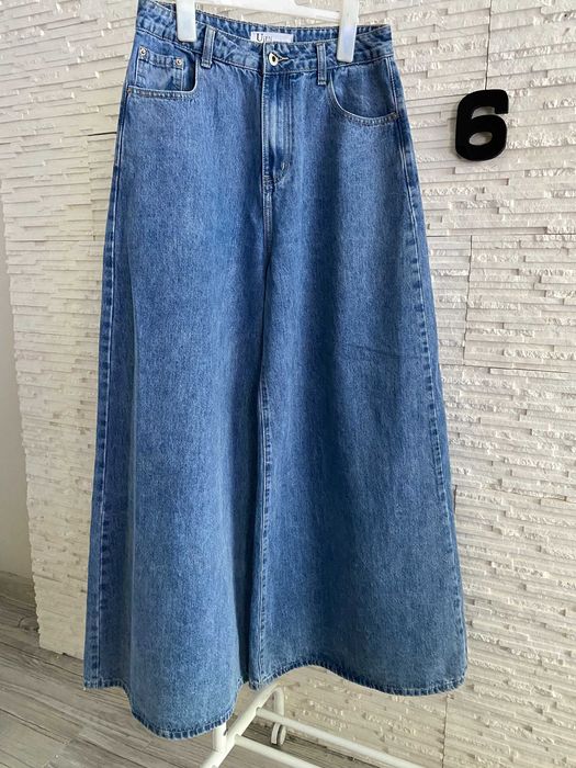 Uiuj bardzo szerokie spodnie dżins ala spódnica wyższy stan