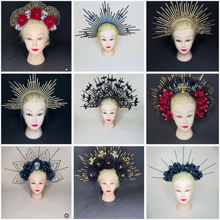 Корона вінок віночок чорний змії зміями відьми Helloween хеловін хрест