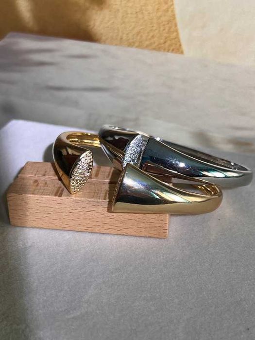 Bracelete Duplo | Banho Ouro 18K + Ródio Branco | Microzircônias