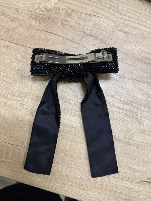 Заколка-автомат вишита бісером бант