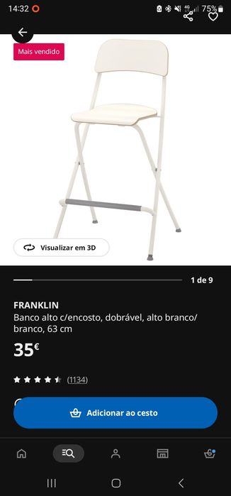 Cadeira altas brancas