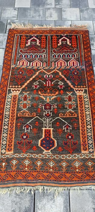 Unikatowy Afgański Dywan BALUCH 141x76 cm – Drzewo Życia | Wełna