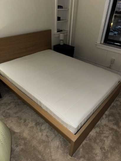 Cama casal MALM IKEA 1,60 de largura e 2 caixas p/ arrumos