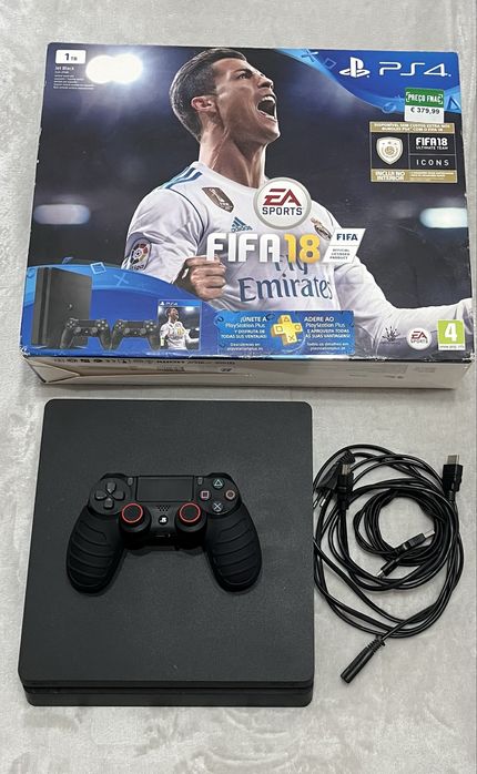 PlayStation 4 Slim 1TB + Comando + 7 Jogos + Caixa Original – Excelente Estado
