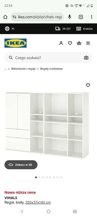 Ikea regał biały