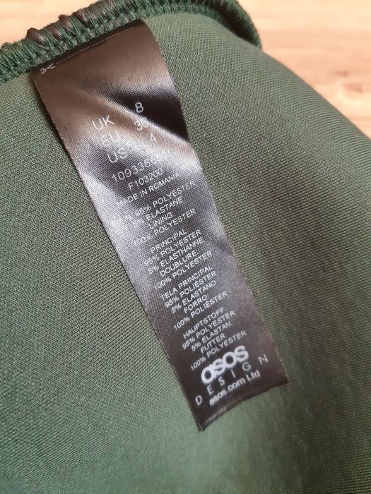 Sukienka butelkowa zieleń Asos r.36