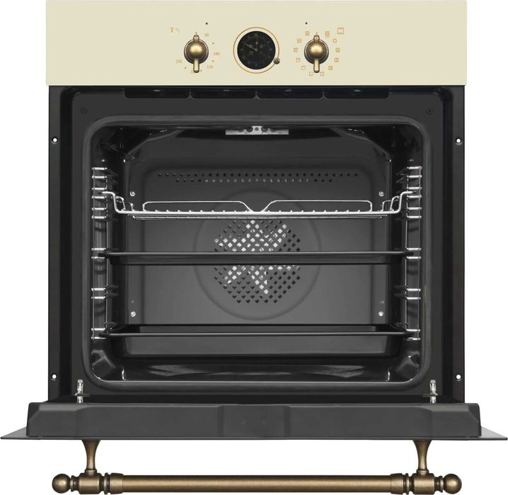 Piekarnik do zabudowy Amica ED17319W Retro w kolorze kości słoniowej