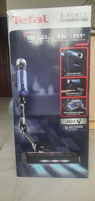 Odkurzacz pionowy TEFAL X-Force Flex 9 na gwarancji.60 Aqua mopujący