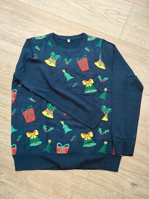 Sweter Świąteczny Damski Prezenty Granatowy Xl 48/50