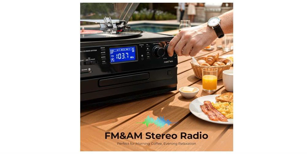 Gramofon ORCC T168 . 122002 .10 w 1 z bluetooth, wbudowanym głośnikiem