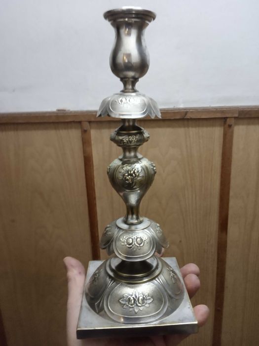 Старые подсвечники, клейма. Антиквариат.