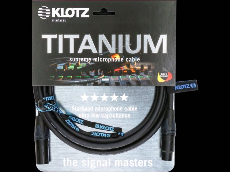 2 Cabos Clotz Titanium XLR 5 de Metros