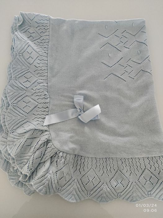 Manta para bebe azul