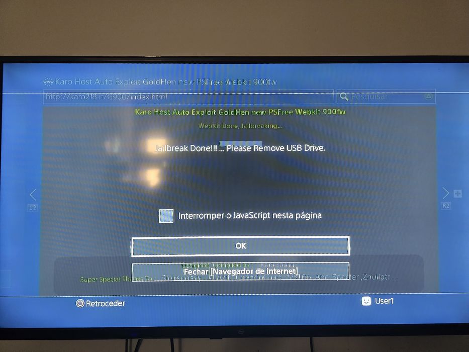 Ps4 desbloqueada gold hen