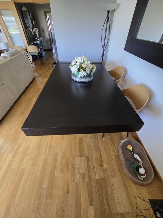 Mesa de jantar extensível nos 2 topos