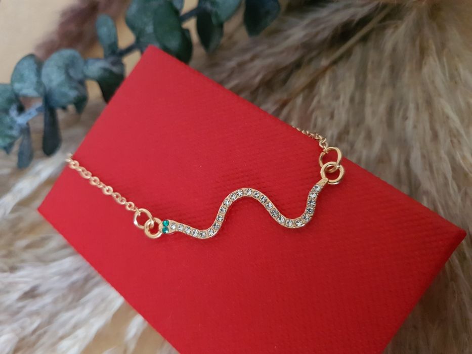 Złota Bransoletka Żmija Zmijka