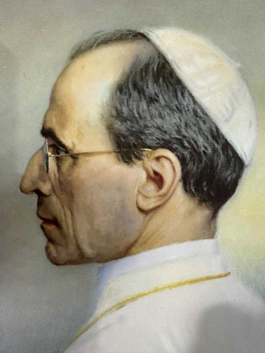Quadro do Papa Piu XII Certificado Loja Vaticano