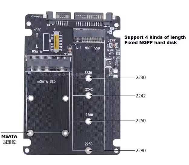 M.2 NGFF to mSATA SSD Adapter64550513821570121