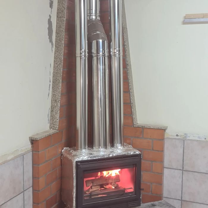 Instalação  de recuperadores  de calor lenha pellets