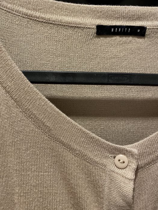 Mohito kardigan sweter beż nude cekiny rozmiar M