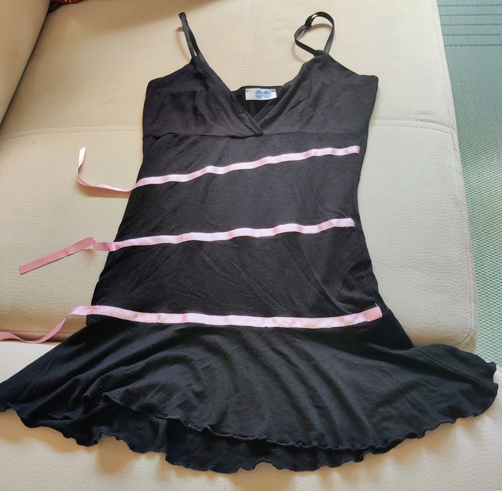 Top preto, alças finas, reguláveis, BodyBloom Paris, S