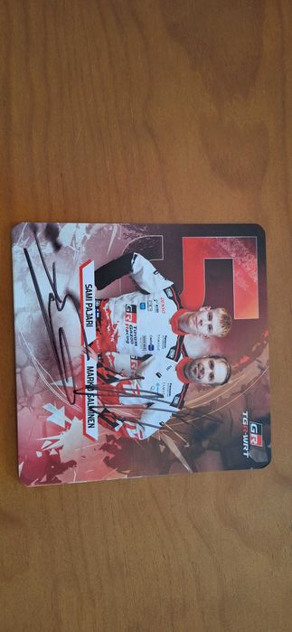 Autógrafo de piloto WRC