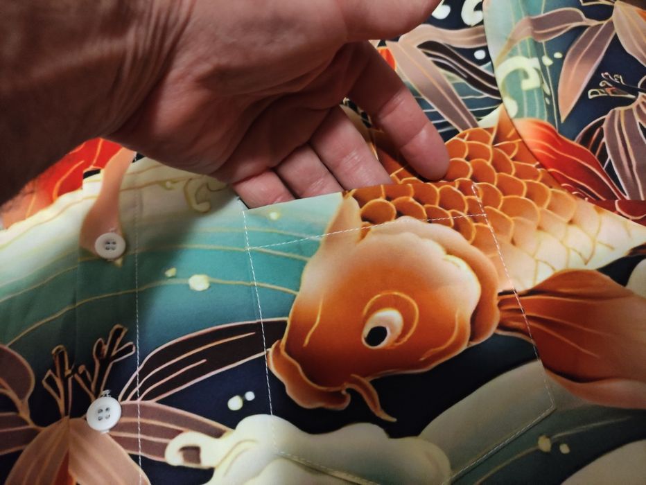 Сорочка гавайська японський мотив укійо-е короп  р.М