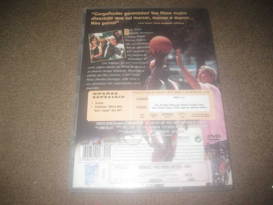 DVD "Branco Não Sabe Meter" com Wesley Snipes/Raro!