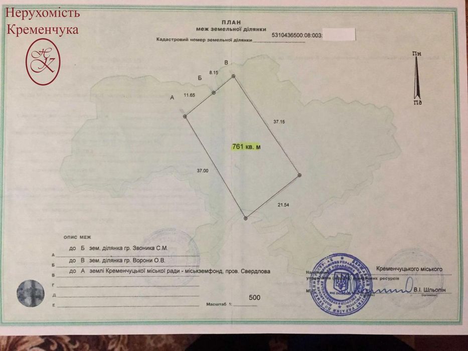 Продам земельну діляну центр міста