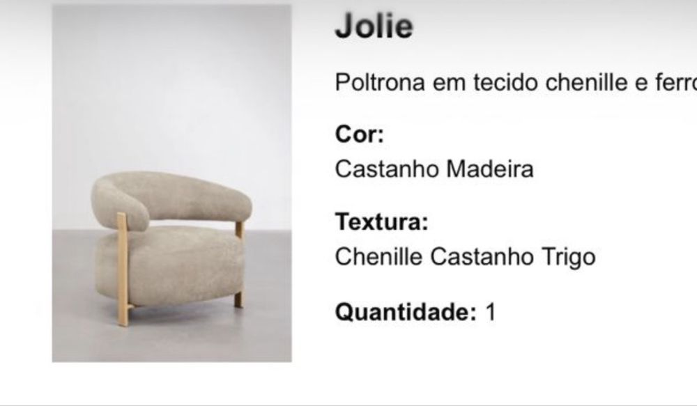 Poltrona/cadeirão da Sklum NOVA cor castanho madeira