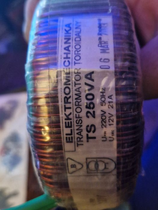 2szt. Transformator toroidalny 230/12V ,250VA, 21A._Szt 2