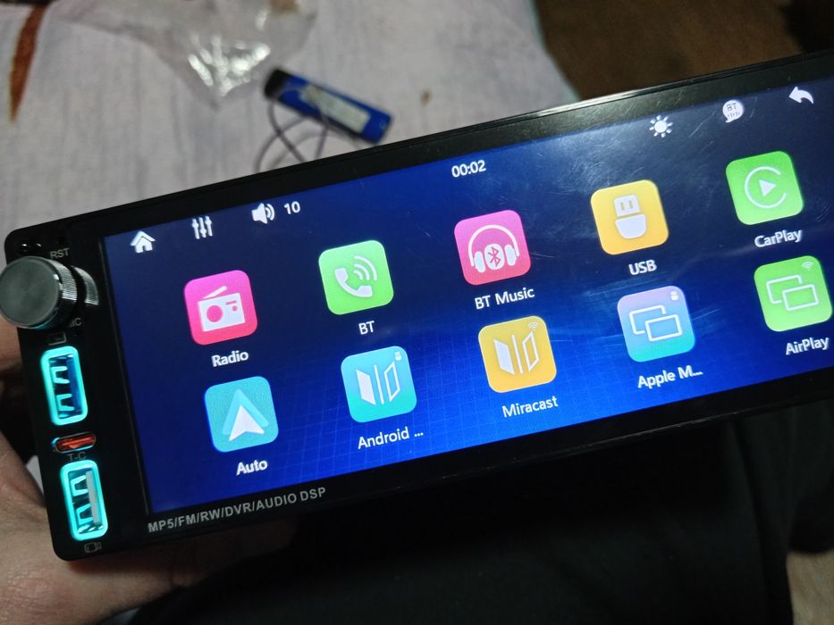 Автомагнитола  1Din  mp5 CarPlay