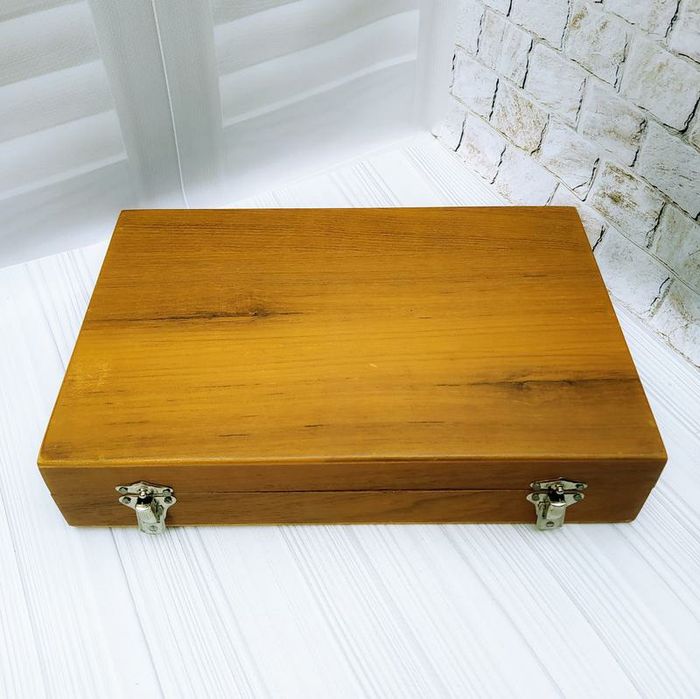 Десертный набор на 8 персон. Бронза, палисандр