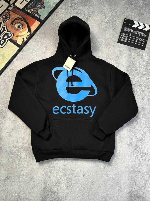 Худи Vetements Ecstasy черное оверсайз / Кофта ветмо