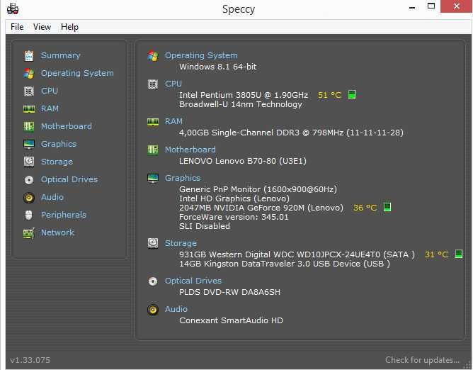 Laptop Lenovo b70-80