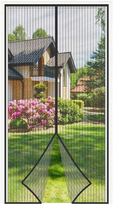 Ekran na drzwi balkonowe 90 x 210 cm, magnetyczna firanka, moskitiera