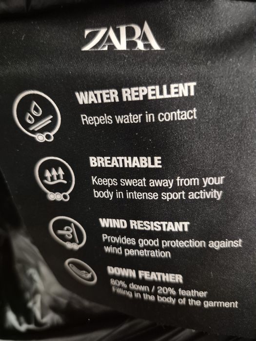 Puchowa Zimowa kurtka Zara rozmiar  M