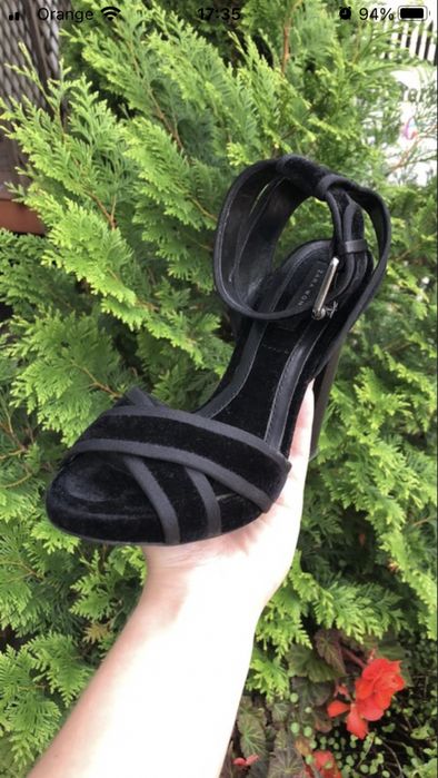 Sandały damskie Zara zamsz 38