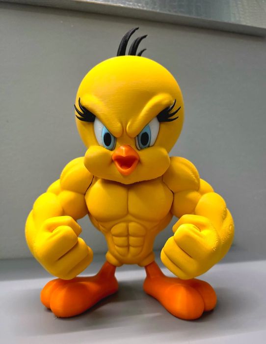Figura decorativa inspirada no Piu piu musculado - 22cm