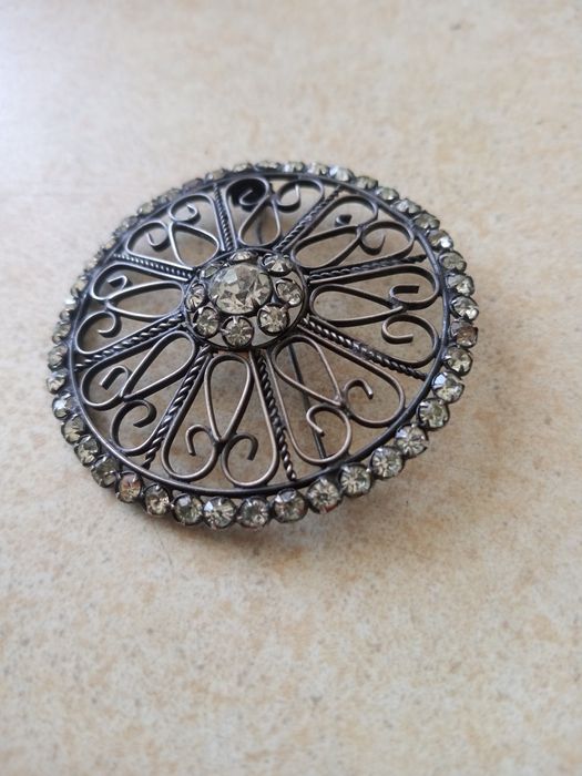 серебрянная брошь СССР.875.