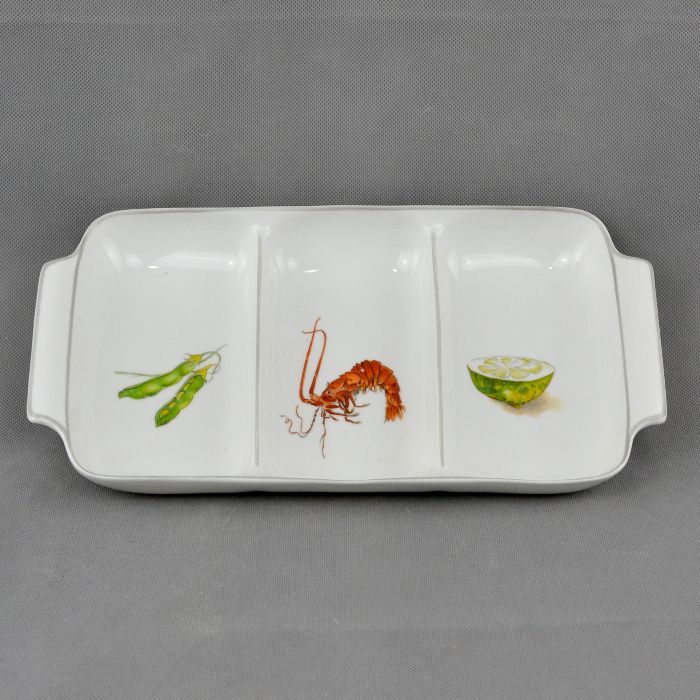 Prato de aperitivos em Porcelana da Vista Alegre