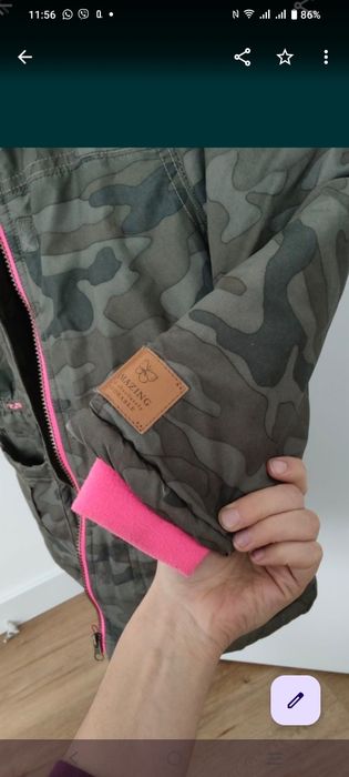 Куртка пуховик парка косуха сорочка Zara єнот опушка