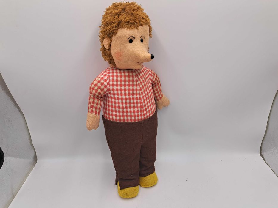 Stara zabawka jeż maskotka pluszak Mecky, Mucky, vintage DDR