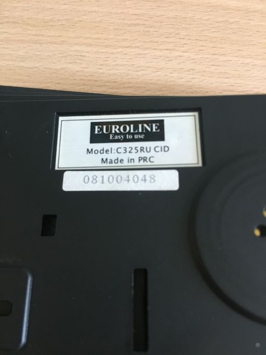 Телефон стационарный EUROLINE Easy to use Made in PRC, шнур телефонный