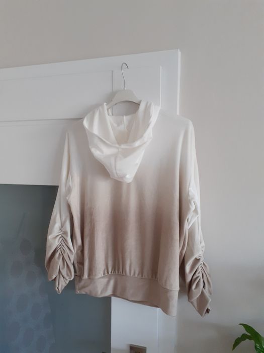 Bluza dresowa welurowa z kapturem letticia nowa rozm s/m