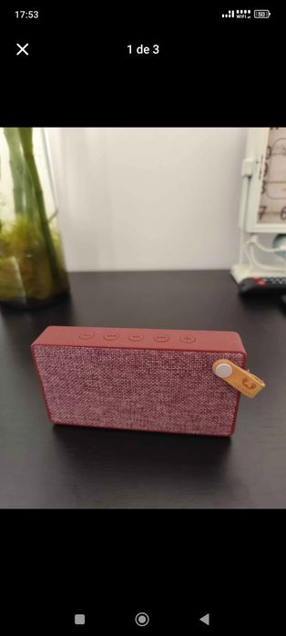 Coluna Bluetooth FRESH 'N REBEL Rockbox Slice Fabric pouco uso